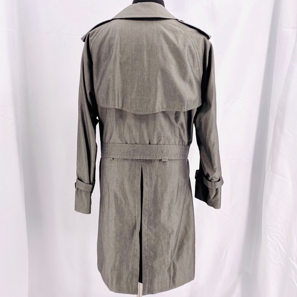 Burberry Double Breasted Grey Trench Coat 44Reg - Picture 5 of 8